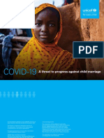 UNICEF Report - COVID 19 - A Threat To Progress Against Child Marriage 1