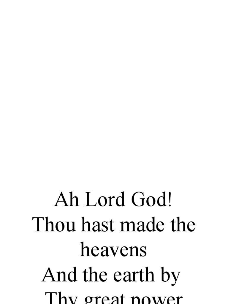 Ah Lord God | PDF