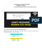 WIFFI - Router ZTE F670L - Cara Ganti Password IndiHome-ISP