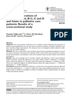 Blood Concentrations of Vitamins B1, B6, B12, C and D and Folate in Palliative Care Patients: Results of A Cross-Sectional Study