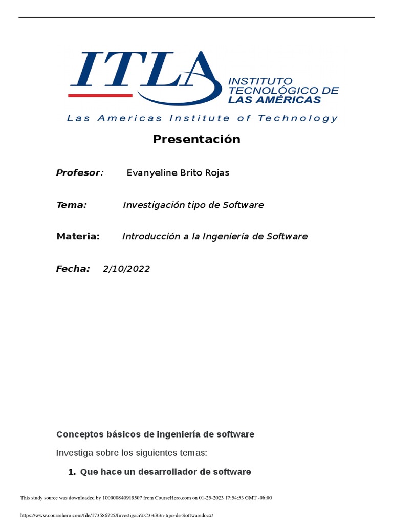 Investigaci N Tipo de Software | PDF | Software | Ingeniería de software