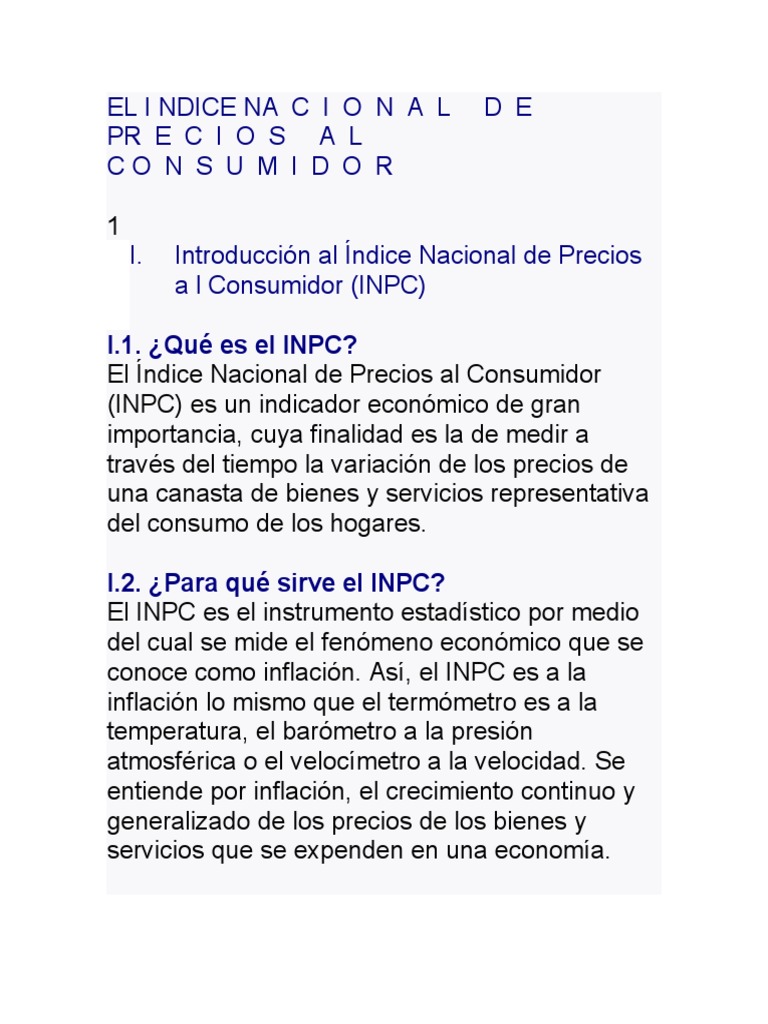 Inpc Banxico 1 3 PDF Inflación Índice de precios al consumidor