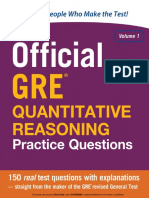 GRE Quant Reasoning Practice Questions Vol One