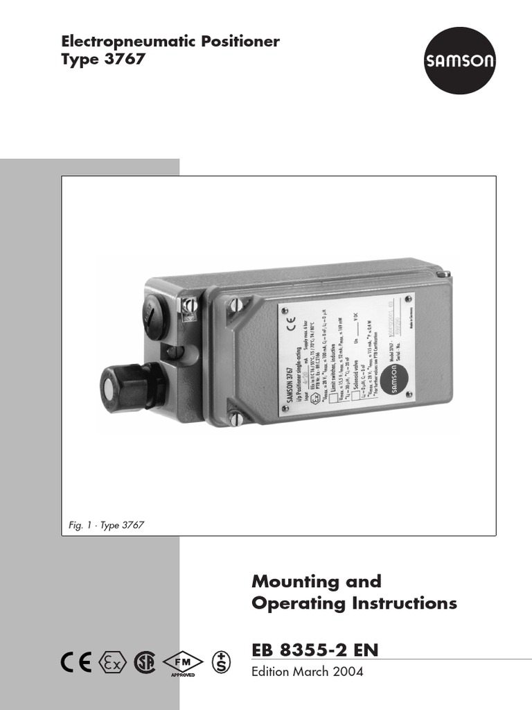 3767 Manual | PDF | Valve | Machines