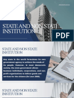 State and Non State Institution