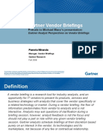 Gartner Analyst Perspectives On Vendor Briefings