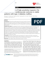 Predictive Value of High-Sensitivity Troponin-I For Future Adverse Cardiovascular Outcome in Stable Patients With Type 2 Diabetes Mellitus