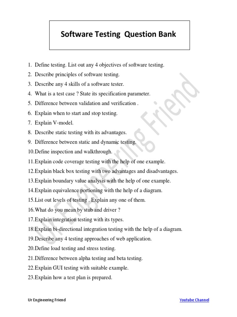 STE Live Seminar Question Bank | PDF | Software Testing | Software Bug