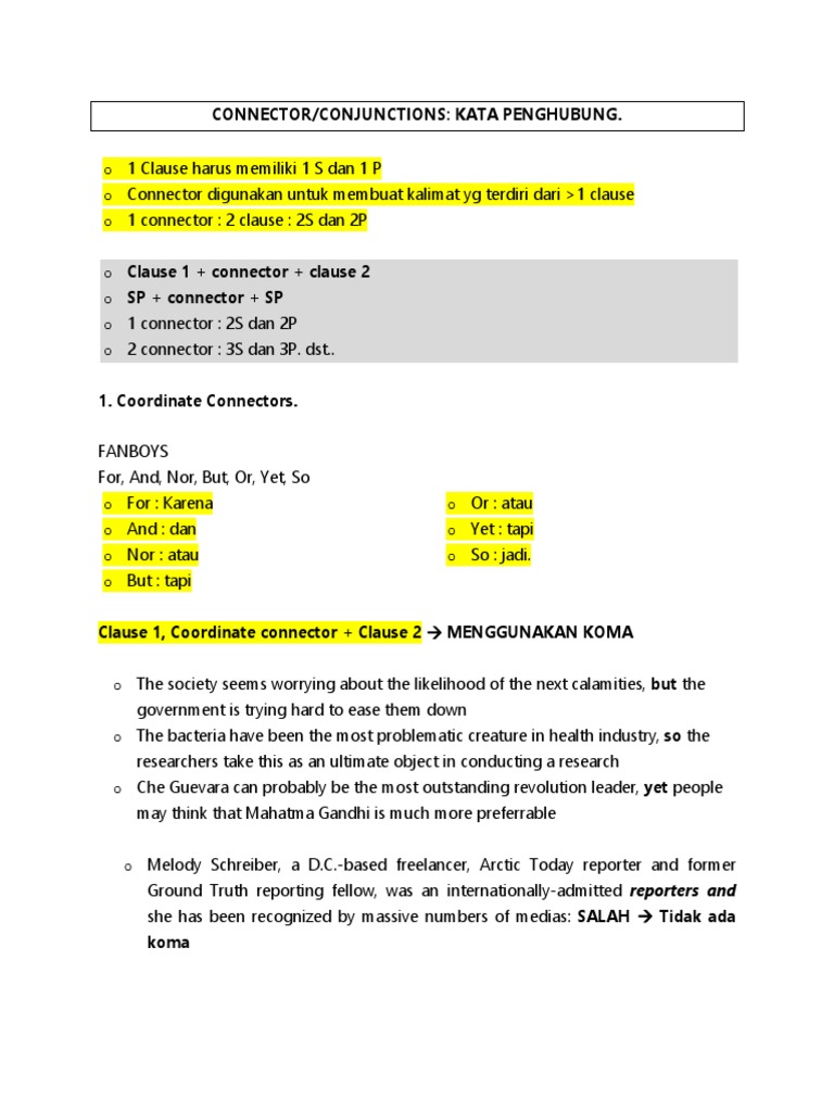 Connectors and Conjunctions Understanding the Types and Usage of