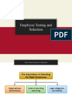 Employee Selection Tests and Validation