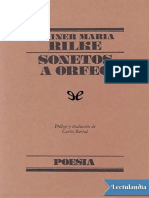 Sonetos a Orfeo - Rainer Maria Rilke