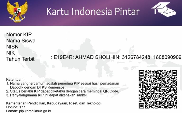 Template Kartu Indonesia Pintar | PDF