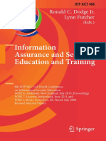 Information Assurance and Security Education and Training: Ronald C. Dodge Jr. Lynn Futcher