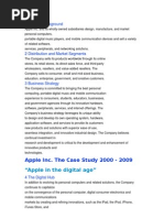 Apple Inc. The Case Study 2000 - 2009