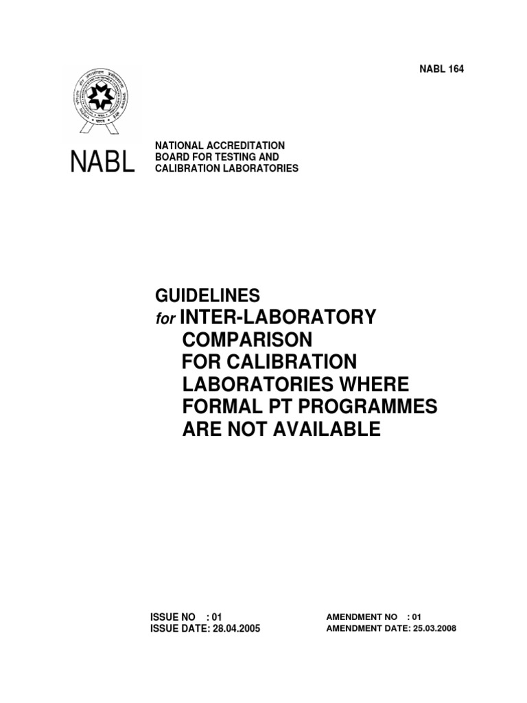 Guideline For InterLaboratory Comperision For Calibration Laboratory