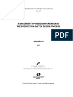 Thesis Management of Design Information in The Production System Design Process