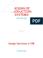 Design of Production Systems Lecture Notes