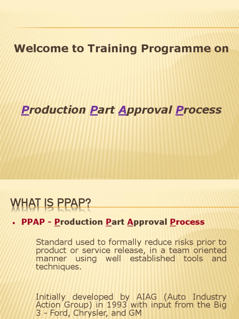 PPAP | PDF | Specification (Technical Standard) | Business