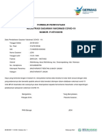 Formulir Pernyataan Registrasi Sasaran Vaksinasi Covid-19 NOMOR: P-NT0180VB