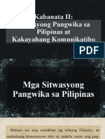 KABANATA II Aralin 1 Mga Sitwasyong Pangwika Sa Pilipinas