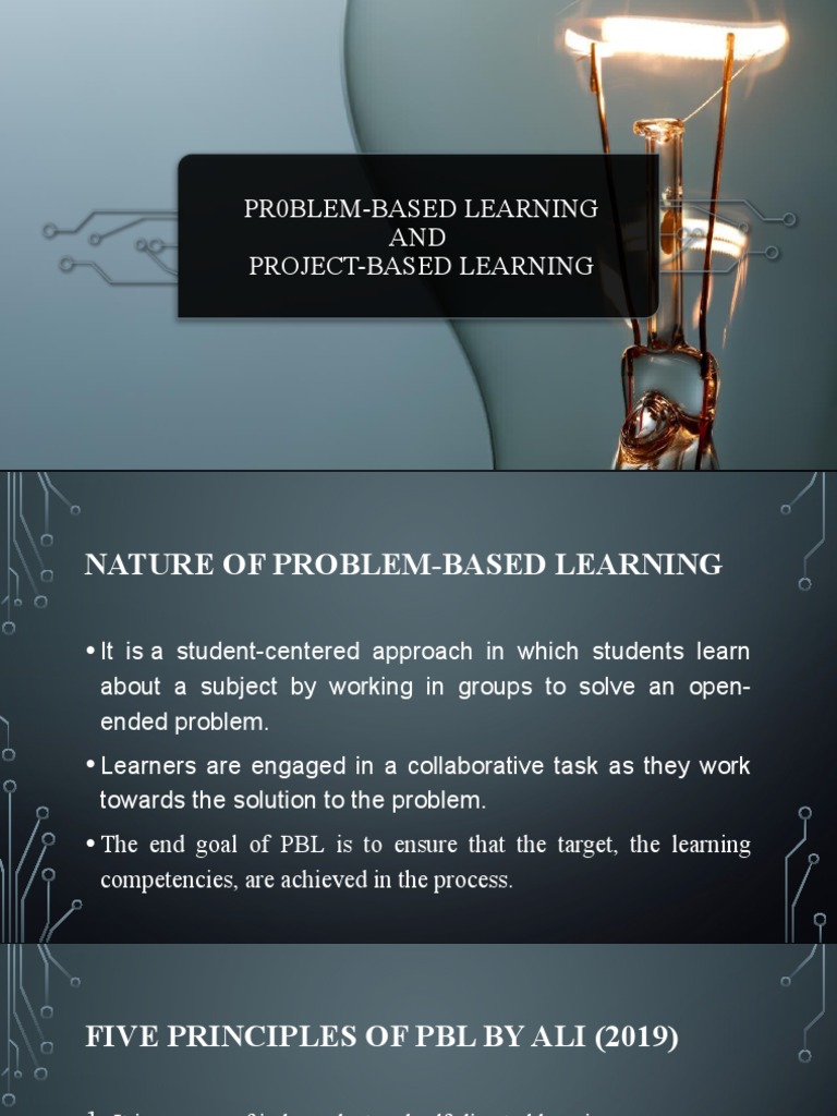 Pr0Blem-Based Learning AND Project-Based Learning | PDF | Learning ...