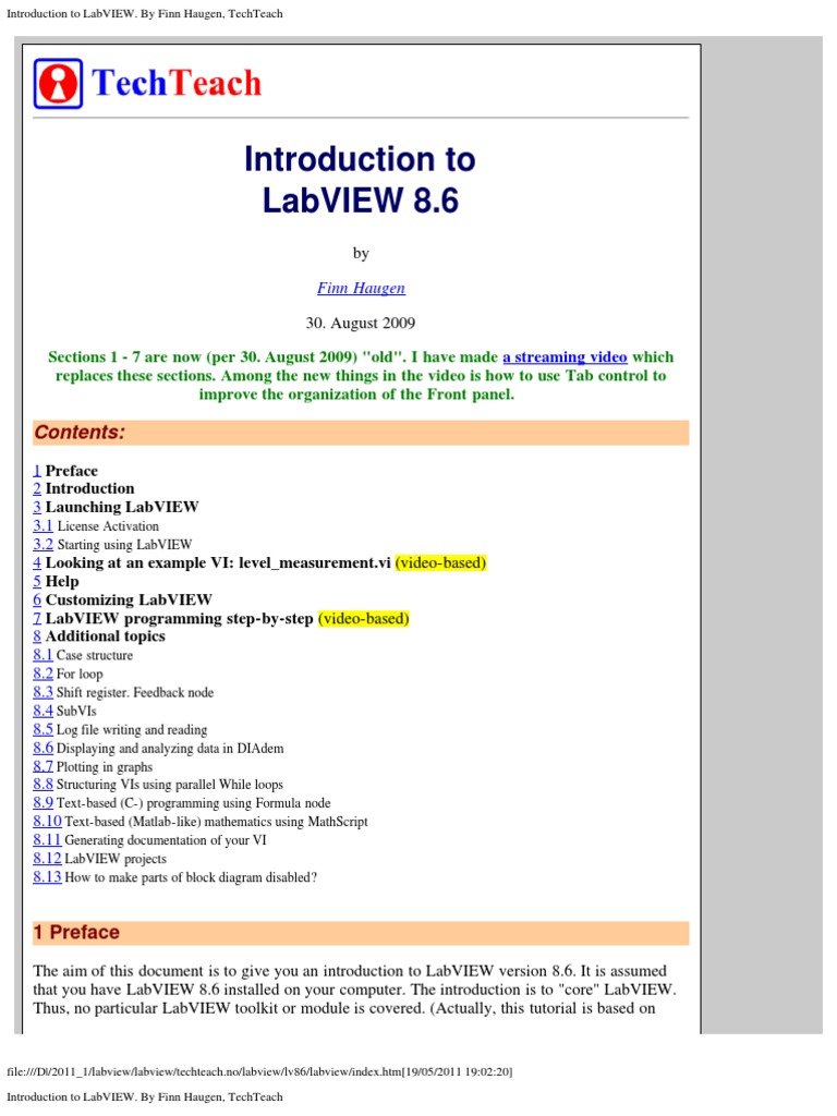 Introduction to LabVIEW 8.6 Tutorial | PDF | Icon (Computing) | File Format