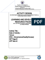 School Based L&D, Ad Template
