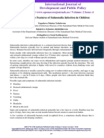 Сlinic Laboratory Features of Salmonella Infection in Children