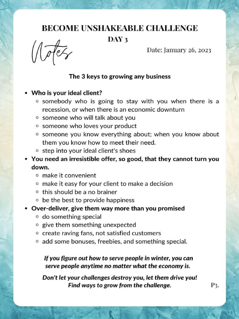 Tony Robbins Unshakeable Notes 4 Pdf