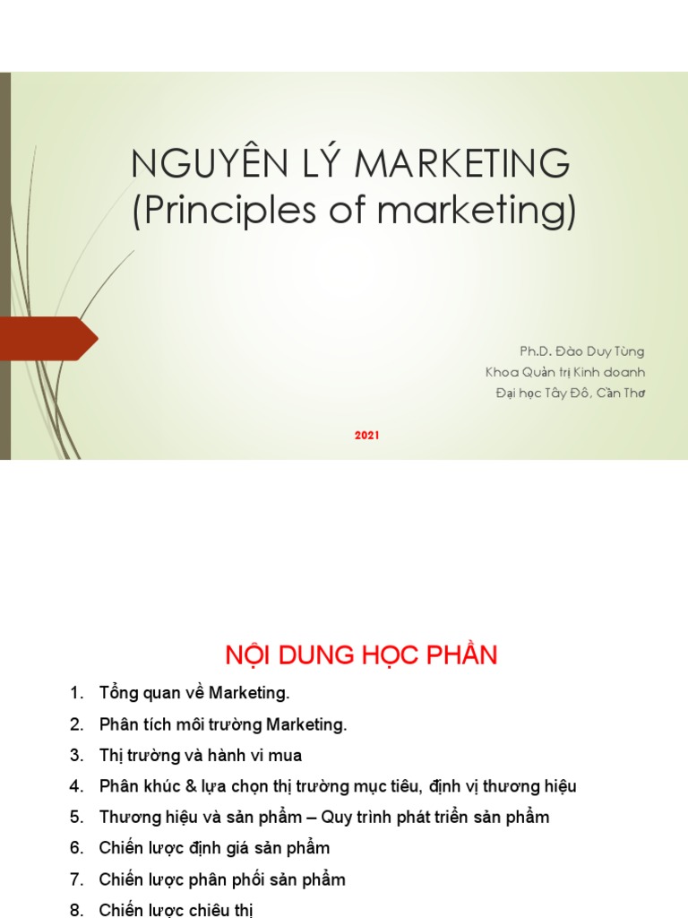 Chapter 1 T NG Quan Marketing (Marketing Overview) | PDF