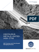 Centaurus Metals Limited (Asx: CTM) : Will Thomson and Chip Russell, Managing Partners