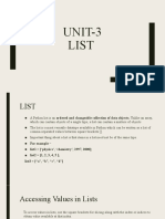 Unit 3 List