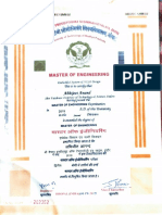 Master of Engineering degree certificate