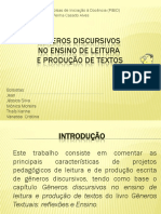 Gneros Discursivos No Ensino de Leitura e Produo de Textos