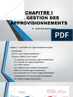 Chapitre I La Gestion Des Approvisionnements