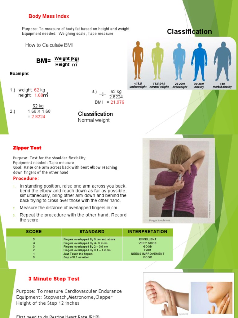 Health Related Fitness Procedure | PDF | Body Mass Index | Human Anatomy