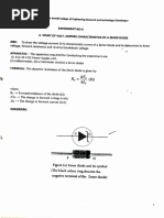 Exp. No. 6 Zener Diode V - I Characteristics