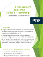 ISO Leadership and Management Roles