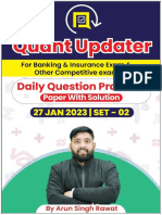 Quant Updater 27 Jan Thursday Maths by Arun Sir Practice Set 02