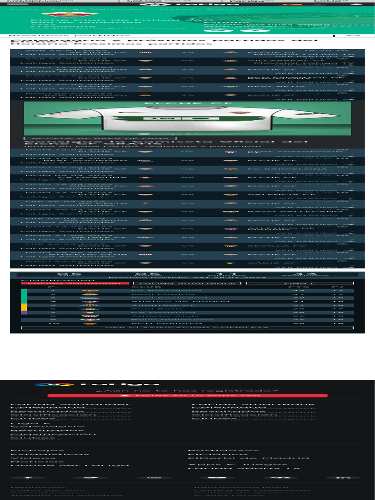 Calendario Y Próximos Partidos Del Elche Cf Laliga Pdf La Liga
