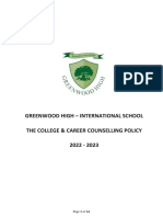 GWH Int'l College & Career Counseling Policy 2022-23