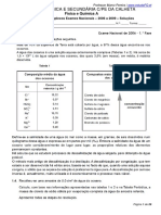 Soluções Exames Nacionais FQ 2006-2009