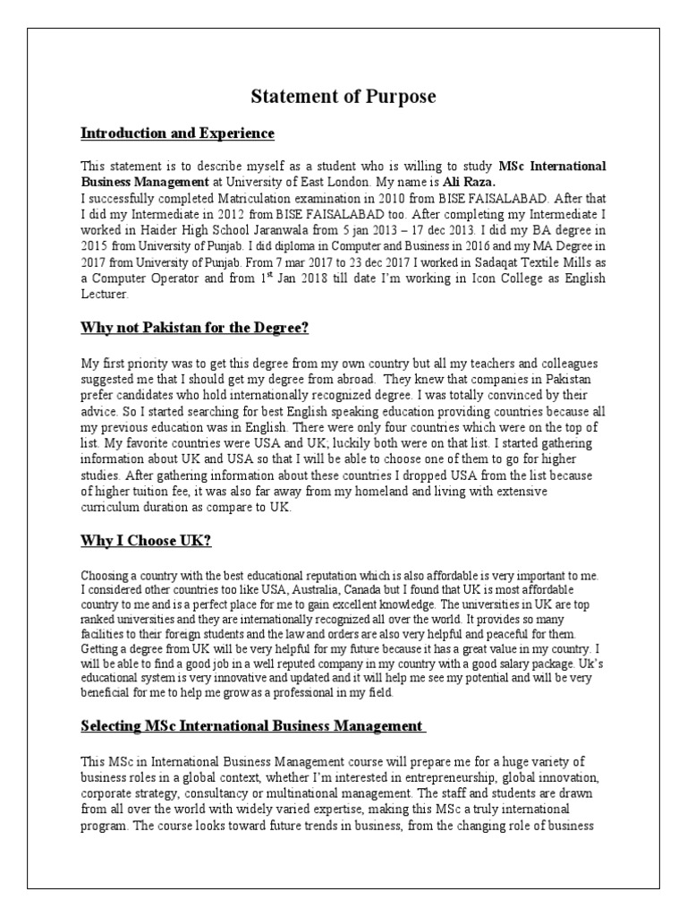 ali-raza-uni-of-east-london-sop-for-msc-international-business