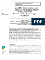 Stakeholder Interactions and Corporate Social Responsibility (CSR) Practices