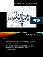 Chemical Level Organization Overview