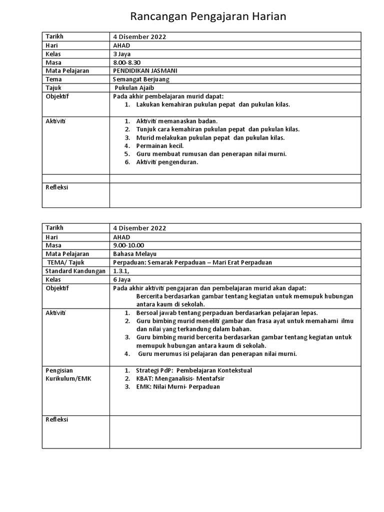 RPH 4 Disember | PDF