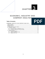 Chapter 3 examines economic, industry and company analysis