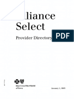 BlueCross BlueShield Iowa Alliance Select Provider Directory From 1 Jan 1993