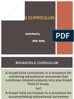 Broad Field Curriculum