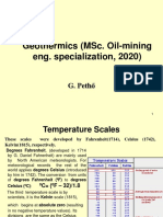Geothermics (MSc. Oil-mining eng. specialization, 2020